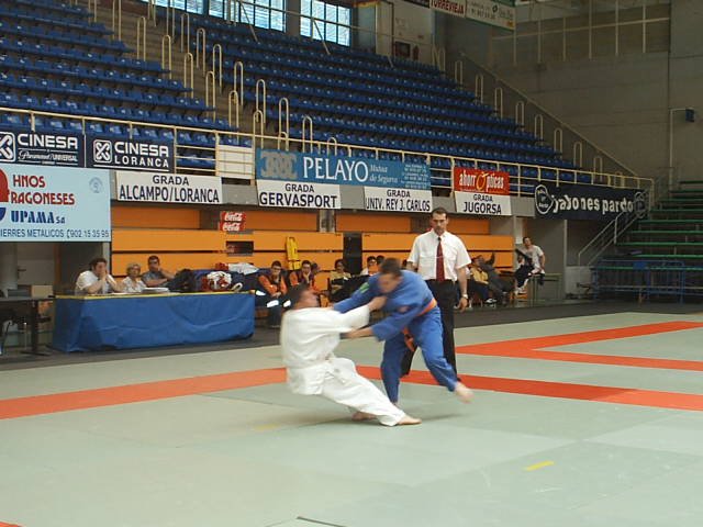 Foto en un combate de judo en un campeonato de España