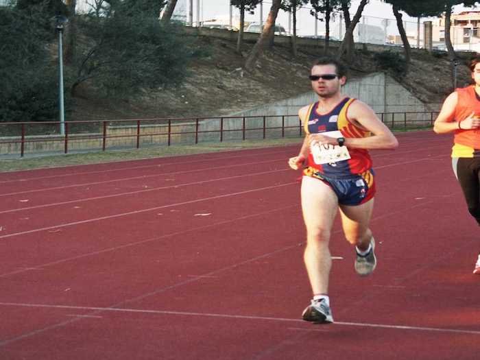 Foto corriendo en uno de mis primeros campeonatos