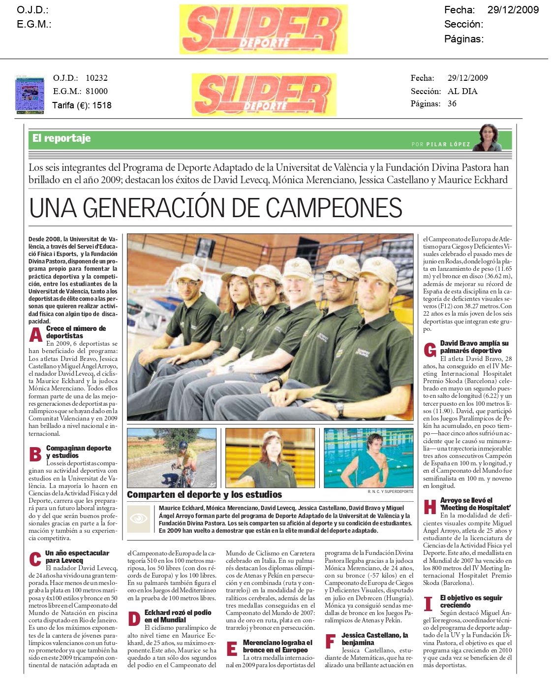 Noticia SuperDeporte 2010